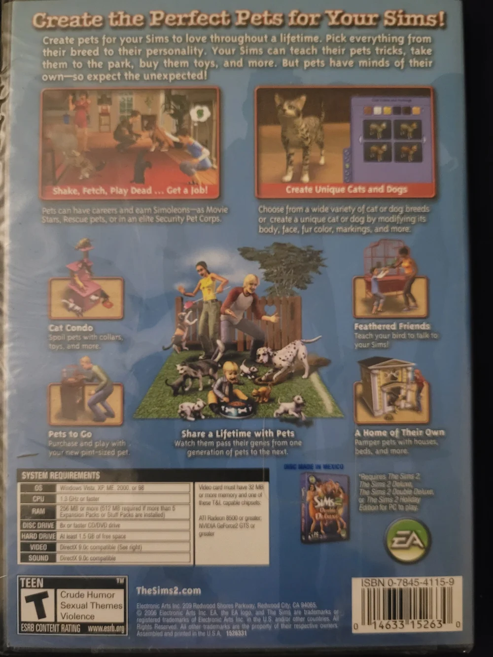 The Sims 2 Pets Expansion Pack - Blue PC Game Case by EA